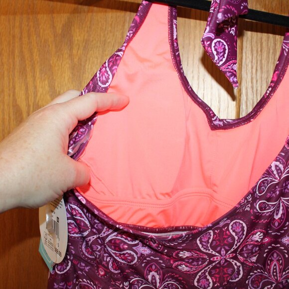 Sol Borne Women's Tankini Tank Top Swim Swimsuit Top - Size Small - NWT - Picture 5 of 6